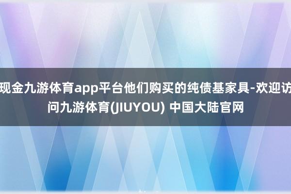 现金九游体育app平台他们购买的纯债基家具-欢迎访问九游体育(JIUYOU) 中国大陆官网